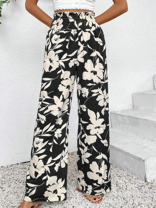 Rubi | High-Waisted Wide-Leg Pants with Floral Print for Women