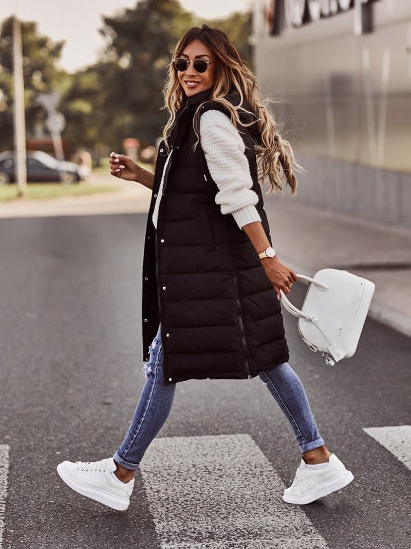 Adalind | Long Quilted Vest for Women