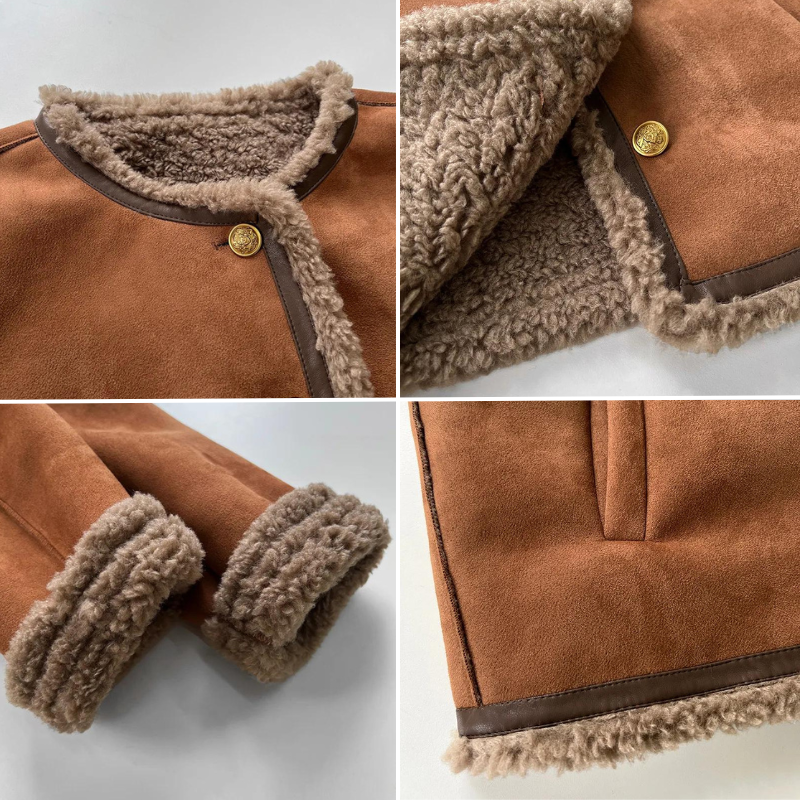 Novara | Luxurious Suede Winter Charm Jacket for Women