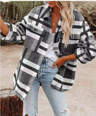 Tin | Classic Plaid Jacket for Women