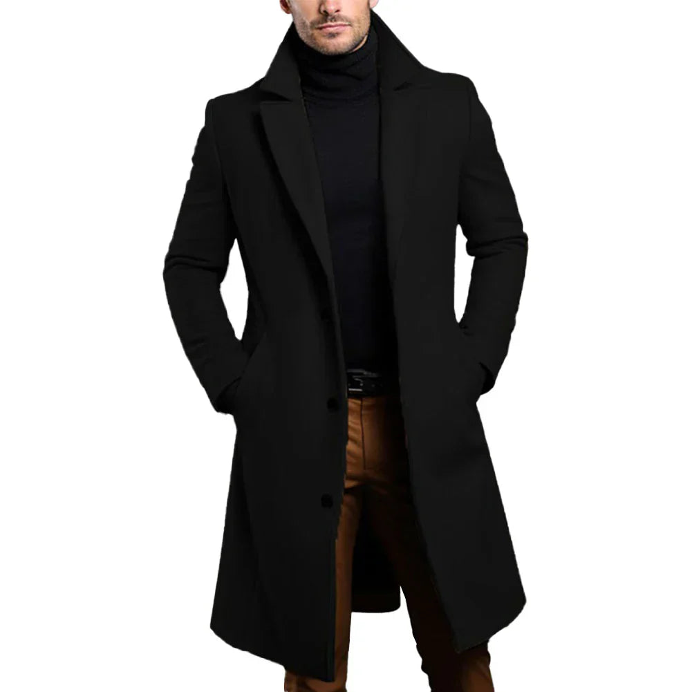 Lamar | Long Smart Coat with Timeless Elegance for Men