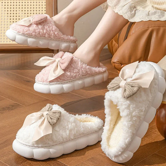 Celestia | Soft Slippers With Bow Detail for Women