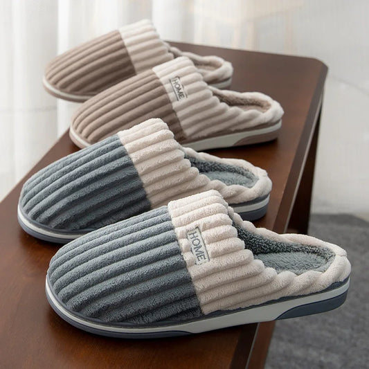 Eryndor | Cozy Striped Slippers for Men