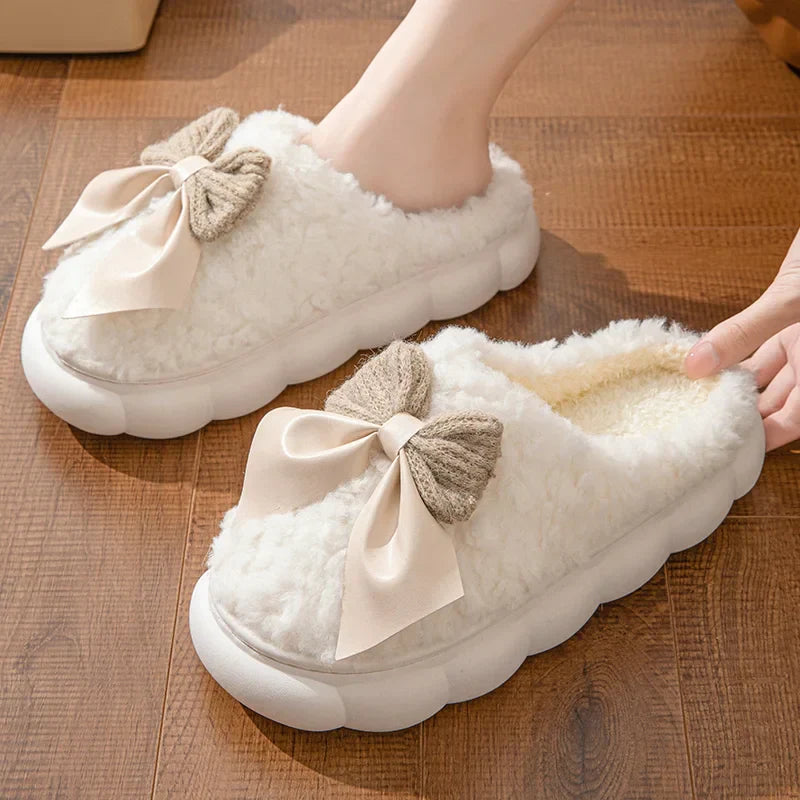 Celestia | Soft Slippers With Bow Detail for Women