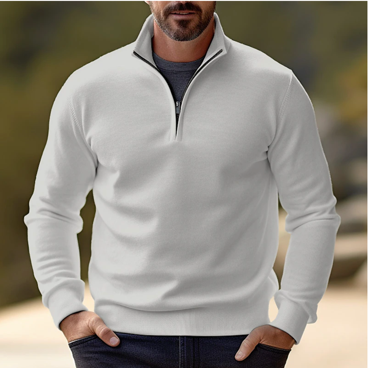 Shawn | Stylish Half-Zip Sweater for Men