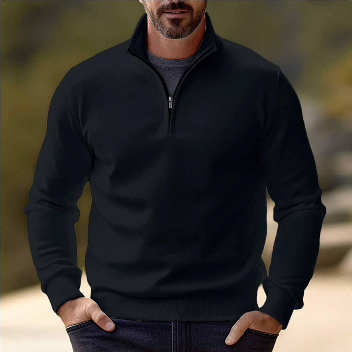 Shawn | Stylish Half-Zip Sweater for Men