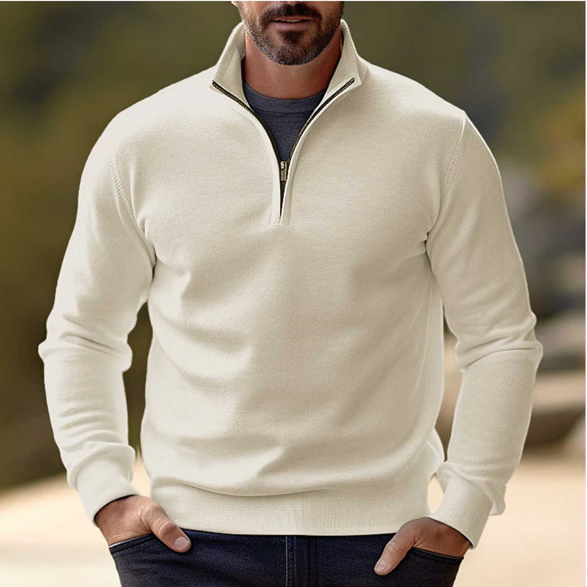 Shawn | Stylish Half-Zip Sweater for Men