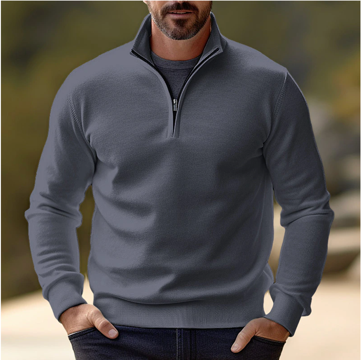 Shawn | Stylish Half-Zip Sweater for Men