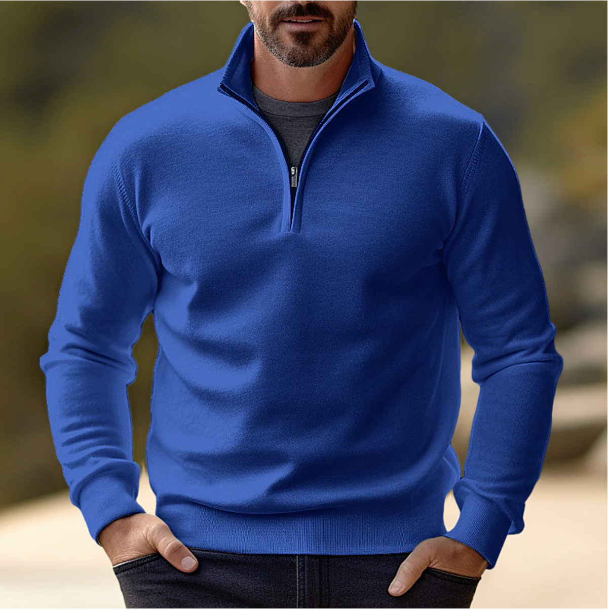 Shawn | Stylish Half-Zip Sweater for Men