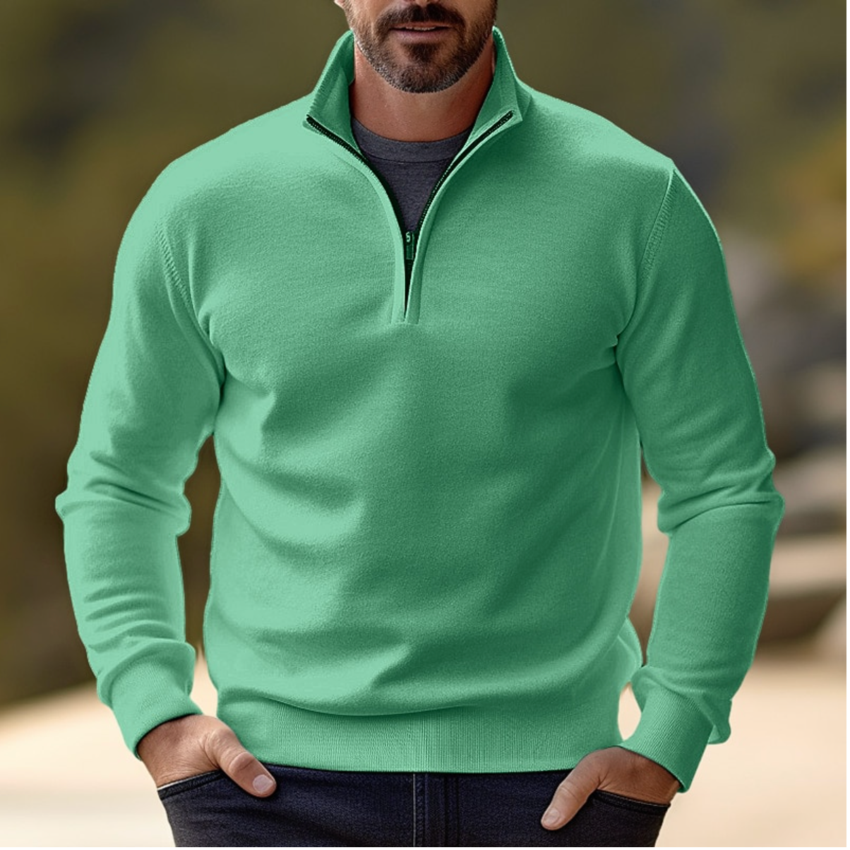 Shawn | Stylish Half-Zip Sweater for Men