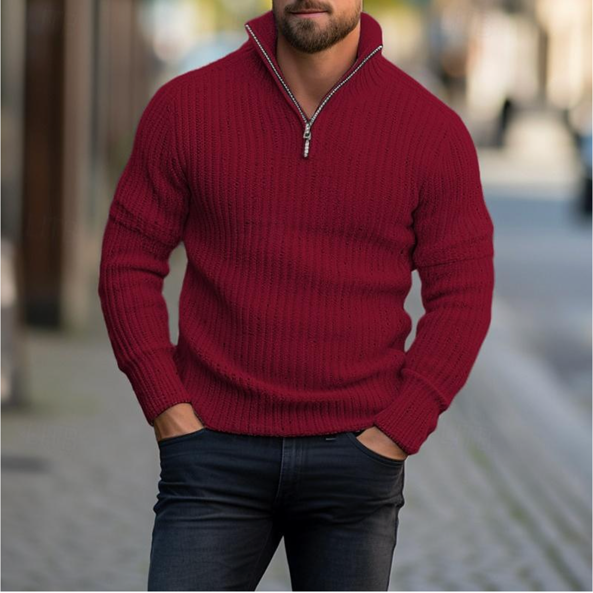 Peter | Men's Stylish and Functional Zip-Up Sweater