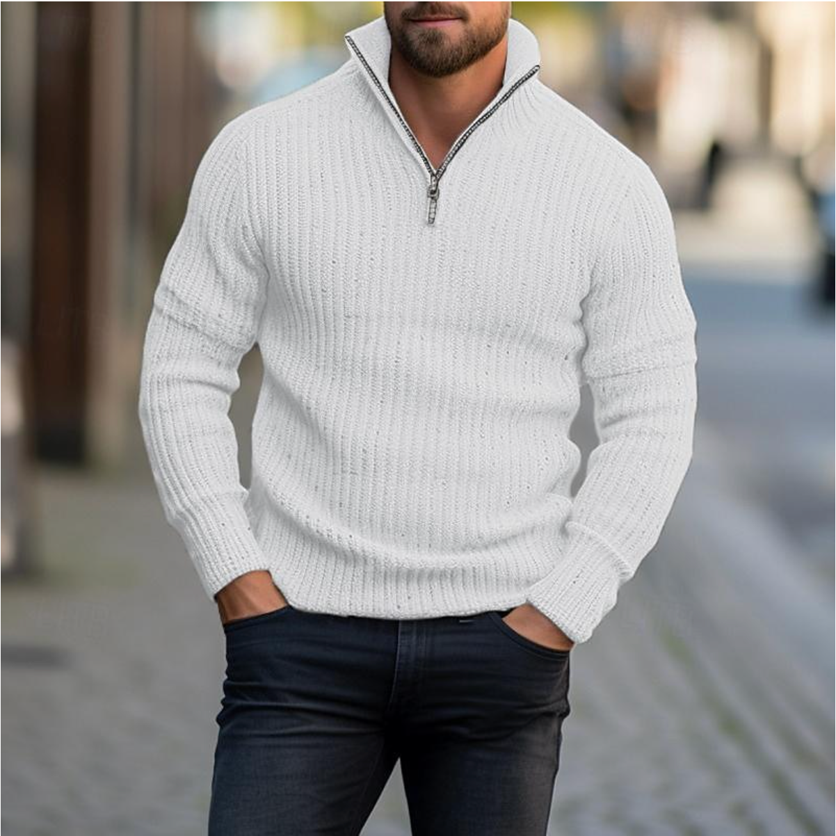 Peter | Men's Stylish and Functional Zip-Up Sweater