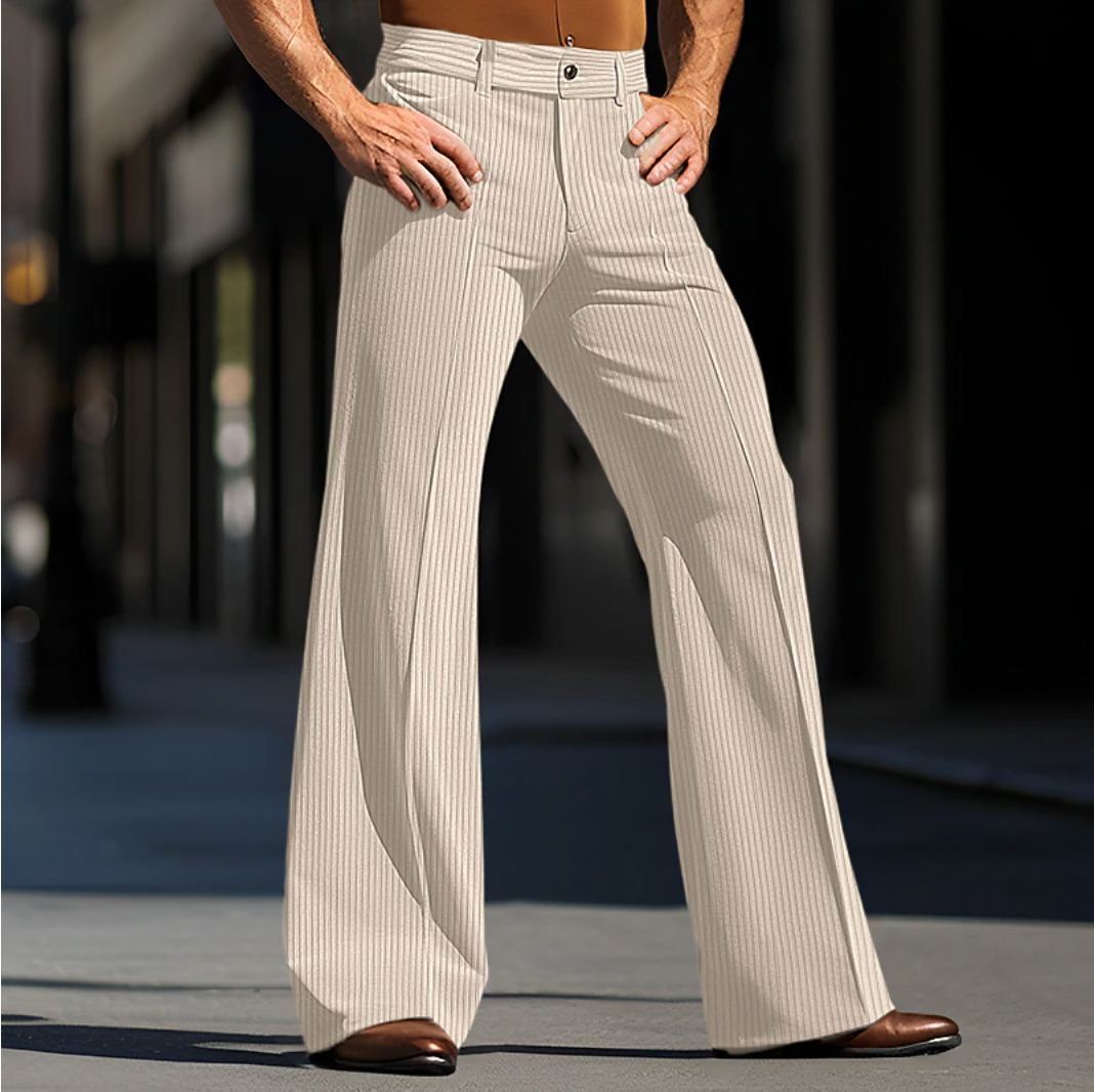 Rishaan | Men's Retro Corduroy Flare Trousers