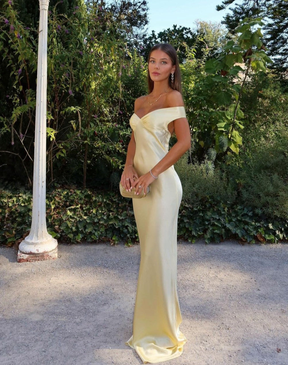 Faye | Satin Backless Maxi Dress for Women