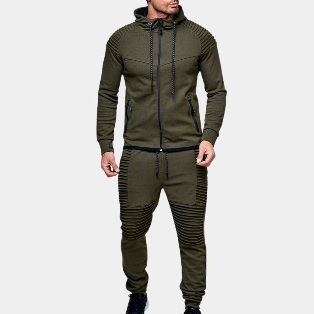 Arek | Stylish Men's Tracksuit with Hooded Vest and Sweatpants