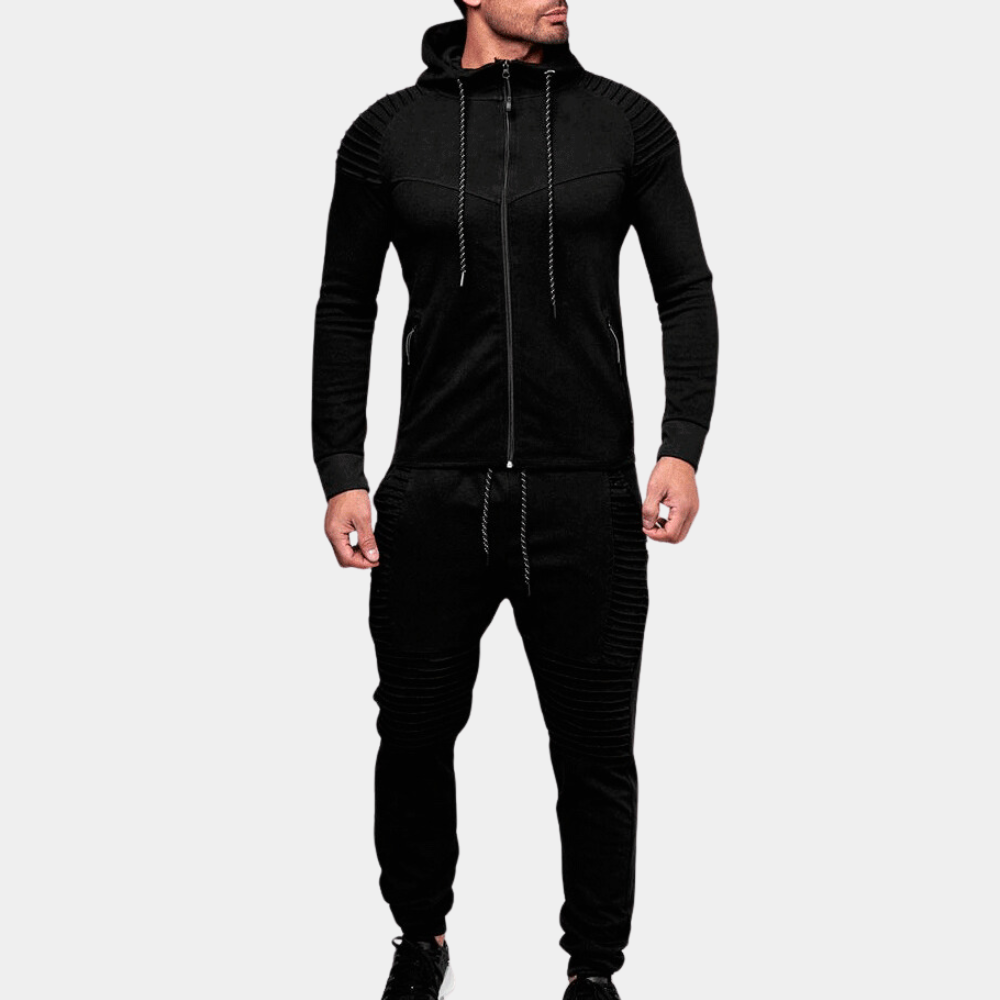 Arek | Stylish Men's Tracksuit with Hooded Vest and Sweatpants