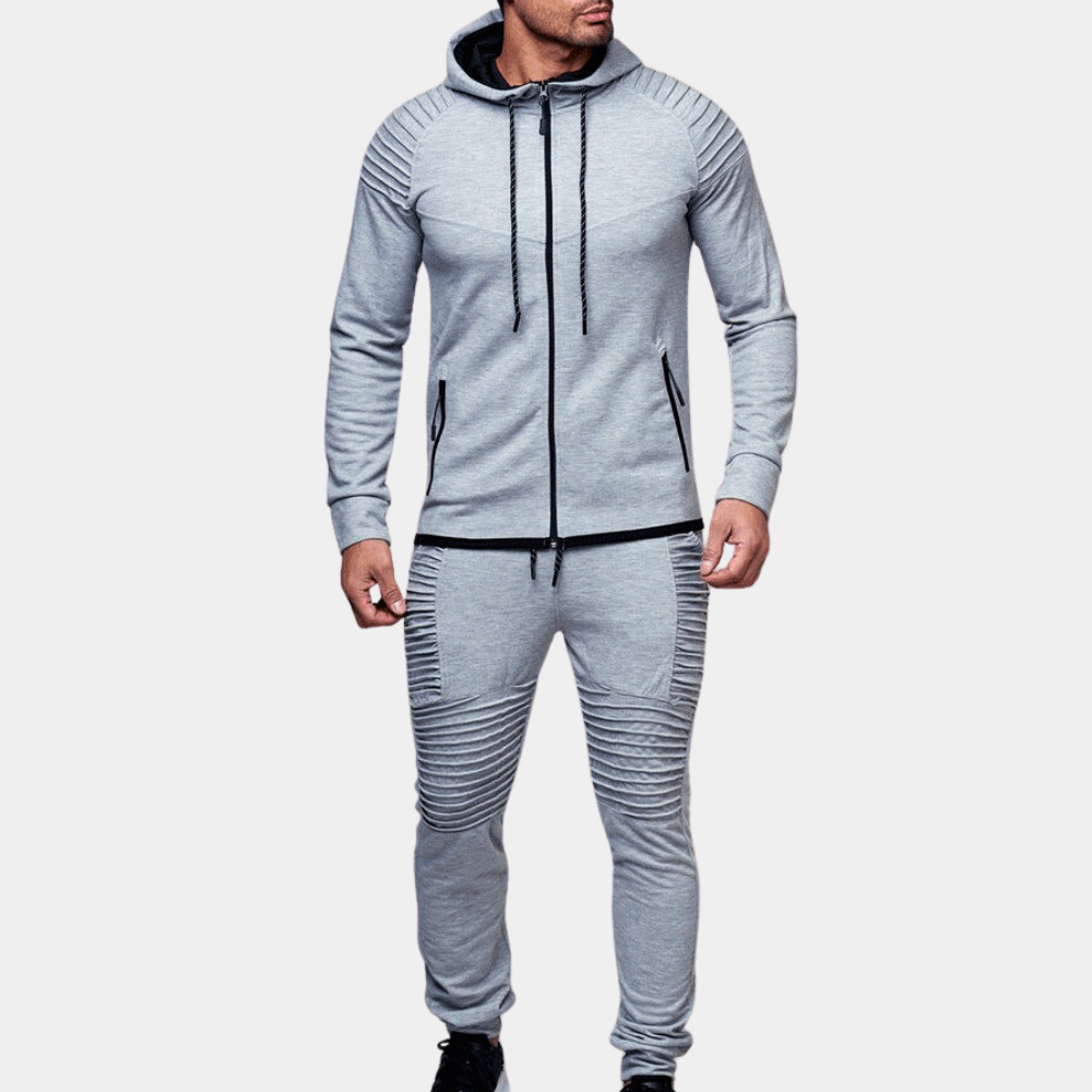 Arek | Stylish Men's Tracksuit with Hooded Vest and Sweatpants