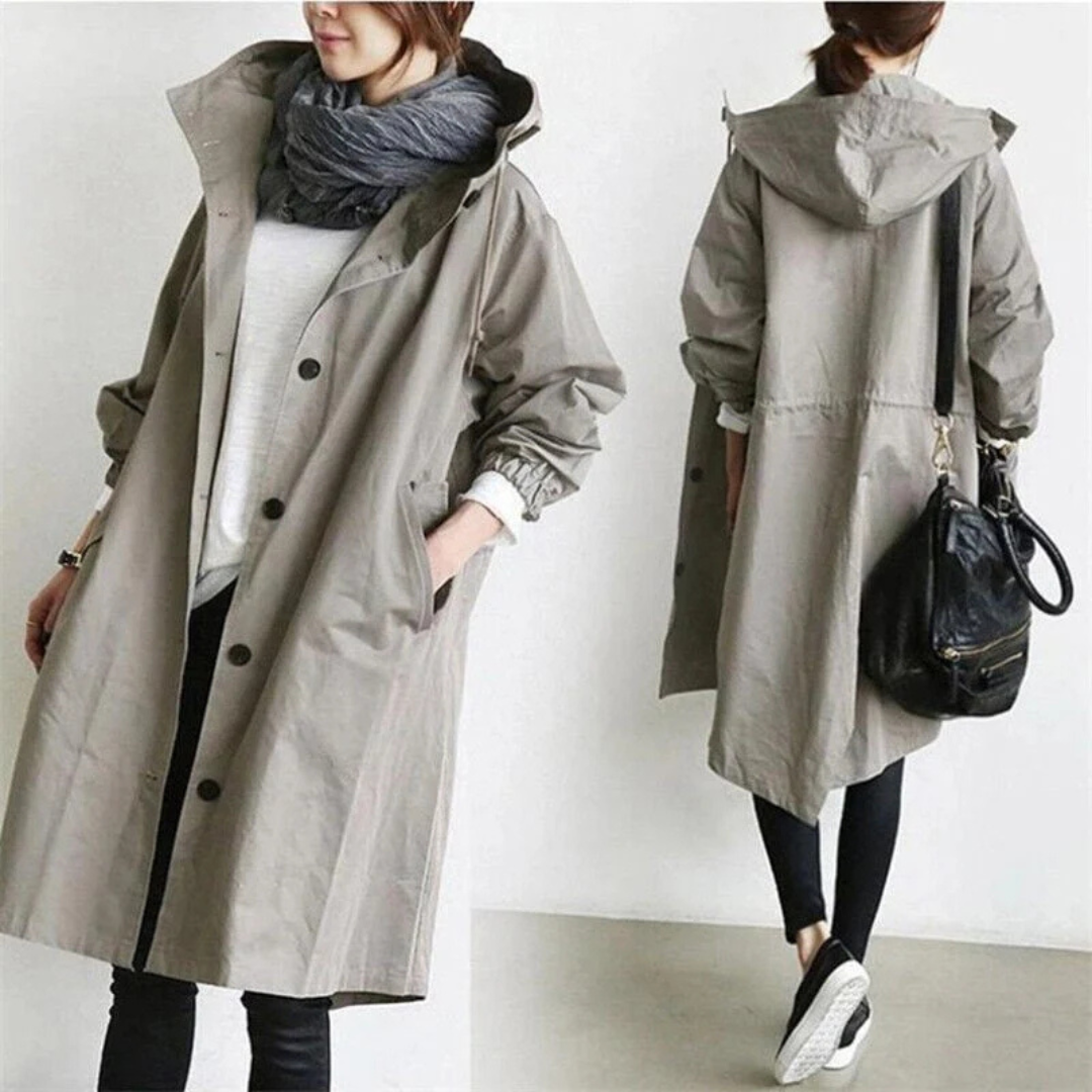Zephyrine | Long Waterproof Trench Coat for Women