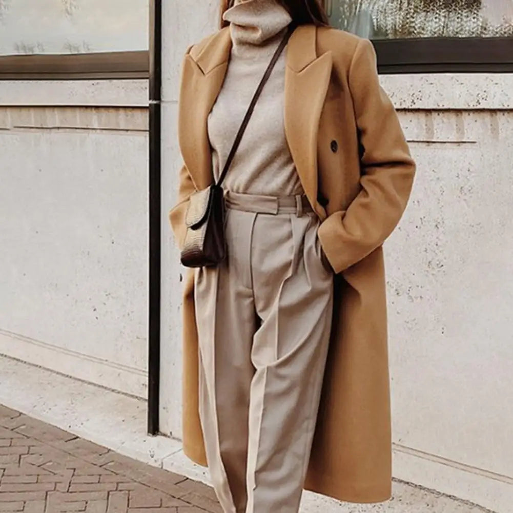 Fioraine | Elegant Double-Breasted Trench Coat for Women