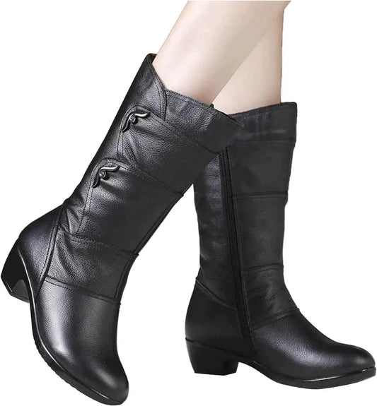 Mariselle | Black Warm Winter Boots for Women