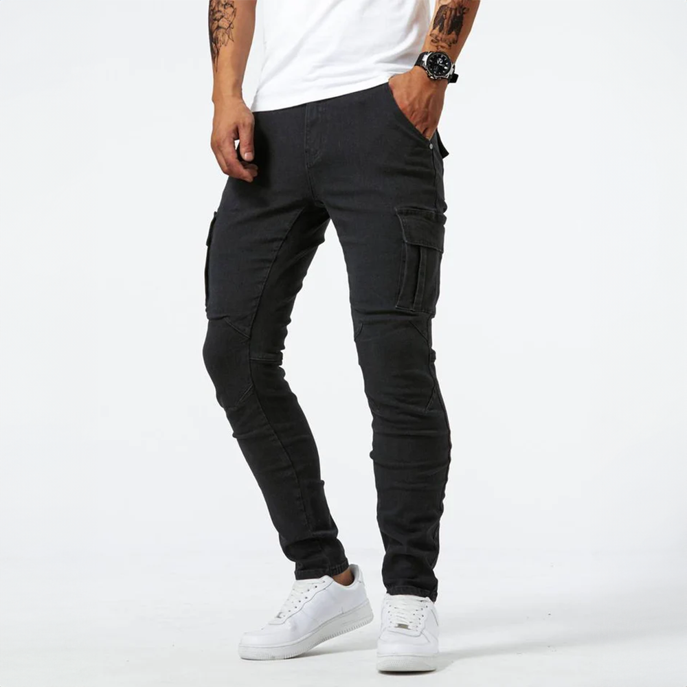 Ansel | Relaxed Fit Stretch Cargo Jeans for Men