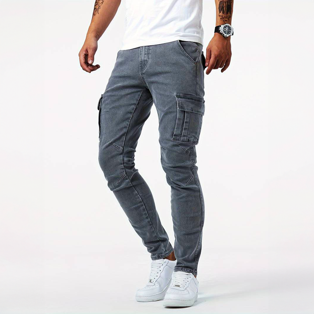 Ansel | Relaxed Fit Stretch Cargo Jeans for Men