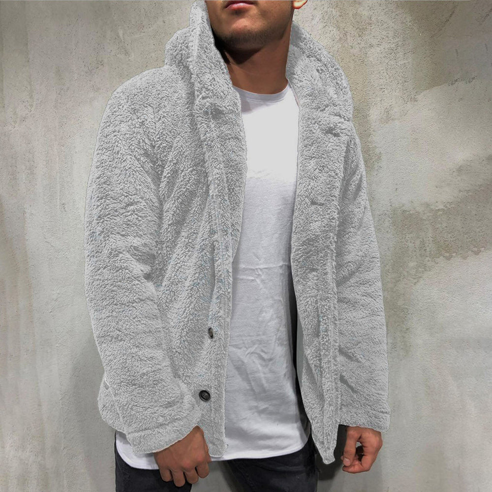 Tiberion | Cozy Fleece Hooded Jacket for Men