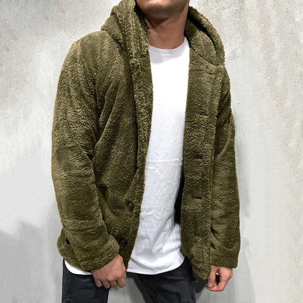 Tiberion | Cozy Fleece Hooded Jacket for Men