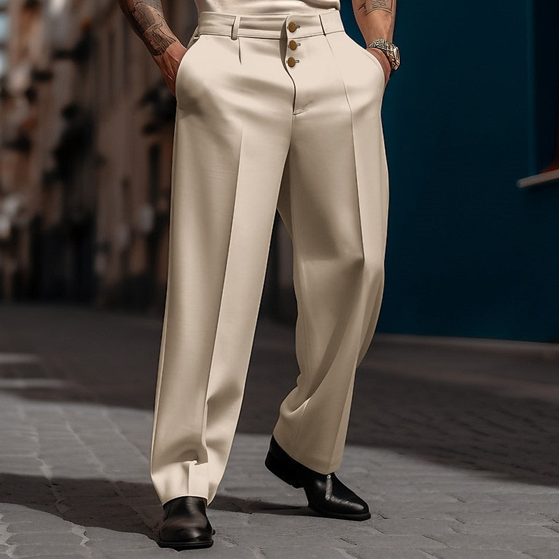 Arian | Elegant Straight Cut Suit Pants for Men