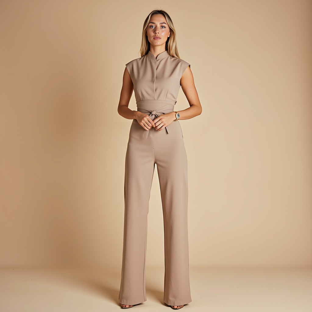 Lian | Sleeveless Jumpsuit With Elegant V-Neckline for Women