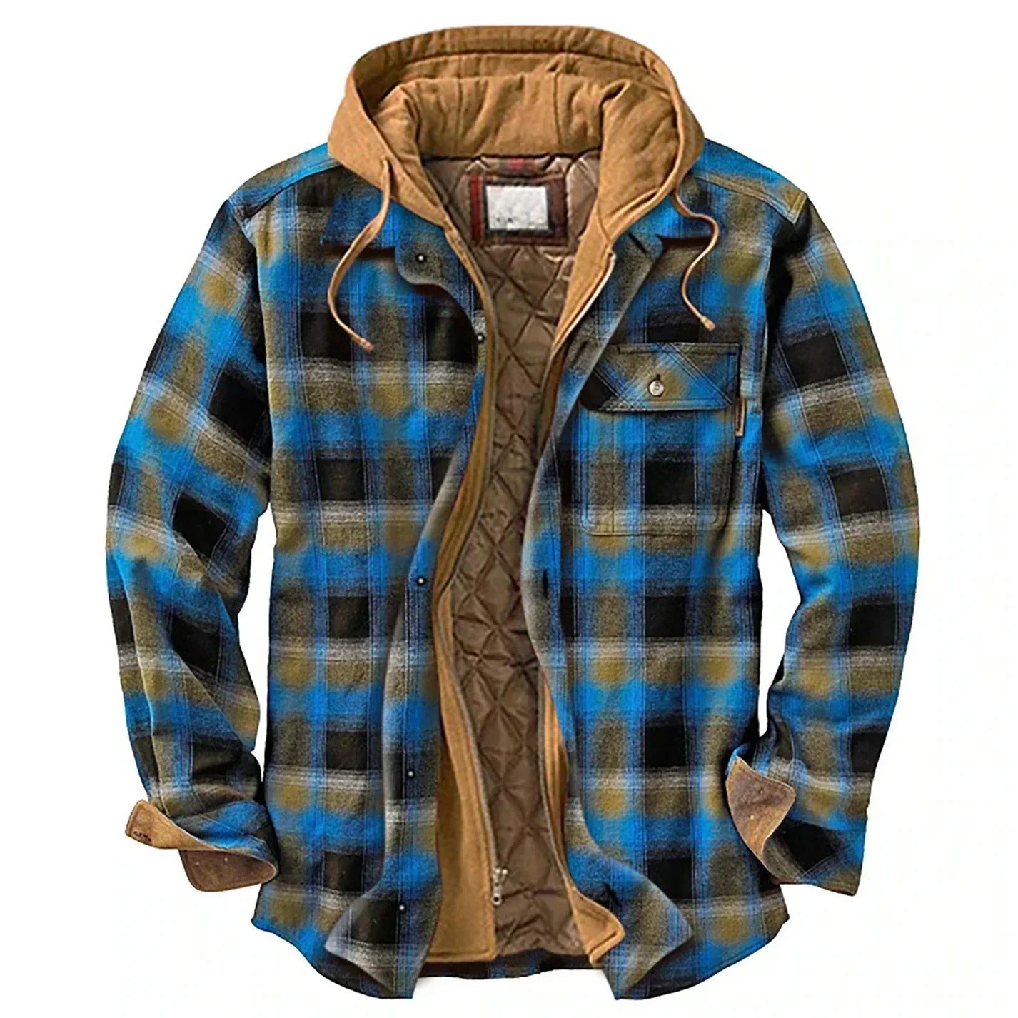 Fenrian | Modern Plaid Hooded Jacket for Men