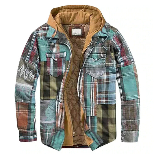 Fenrian | Modern Plaid Hooded Jacket for Men