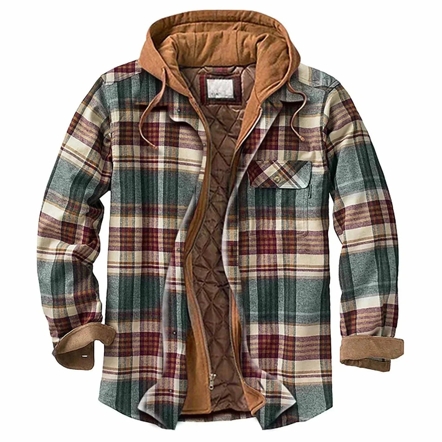 Fenrian | Modern Plaid Hooded Jacket for Men